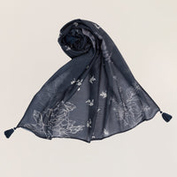 Acrylic Blue Dupatta - J. Junaid Jamshed