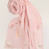 Lawn Pink Dupatta - J. Junaid Jamshed