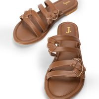 Rexine Brown Chappal - J. Junaid Jamshed