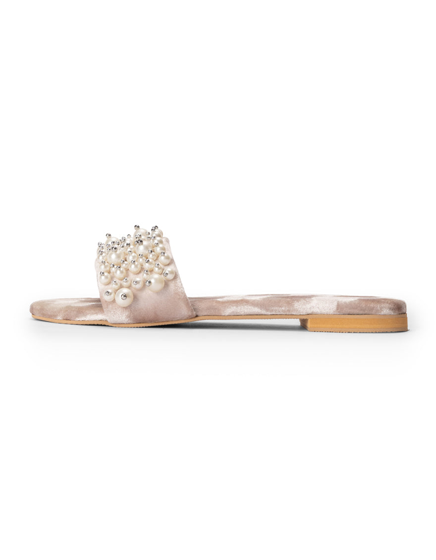 Suede Pink Chappal - J. Junaid Jamshed