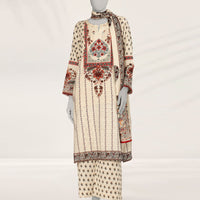 Khaddar Green Stitched Suit - J. Junaid Jamshed