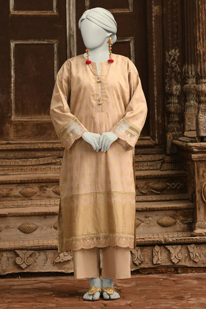 Lawn Brown Stitched Suit - J. Junaid Jamshed