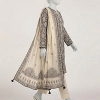 Lawn Black Stitched Suit - J. Junaid Jamshed