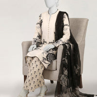 White Stitched Suit - J. Junaid Jamshed