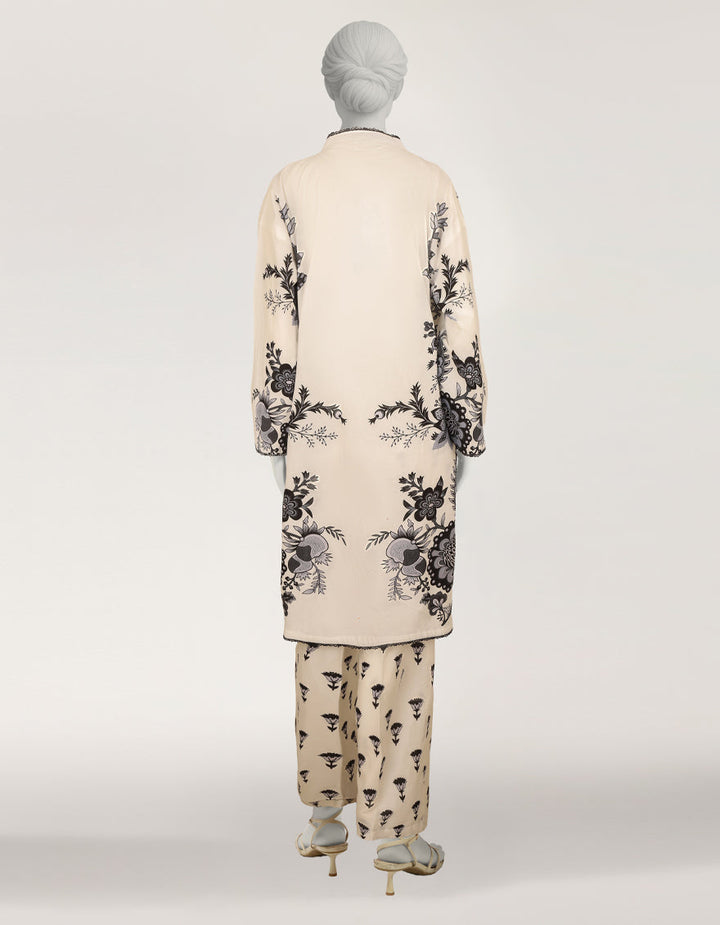 White Stitched Suit - J. Junaid Jamshed