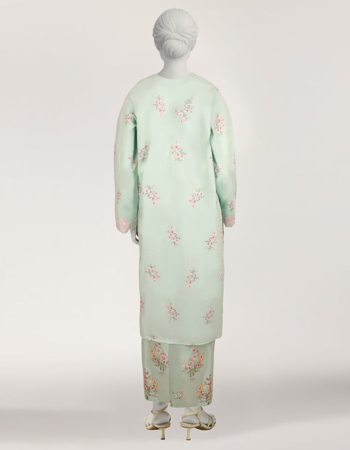 Lawn Green Stitched Suit - J. Junaid Jamshed