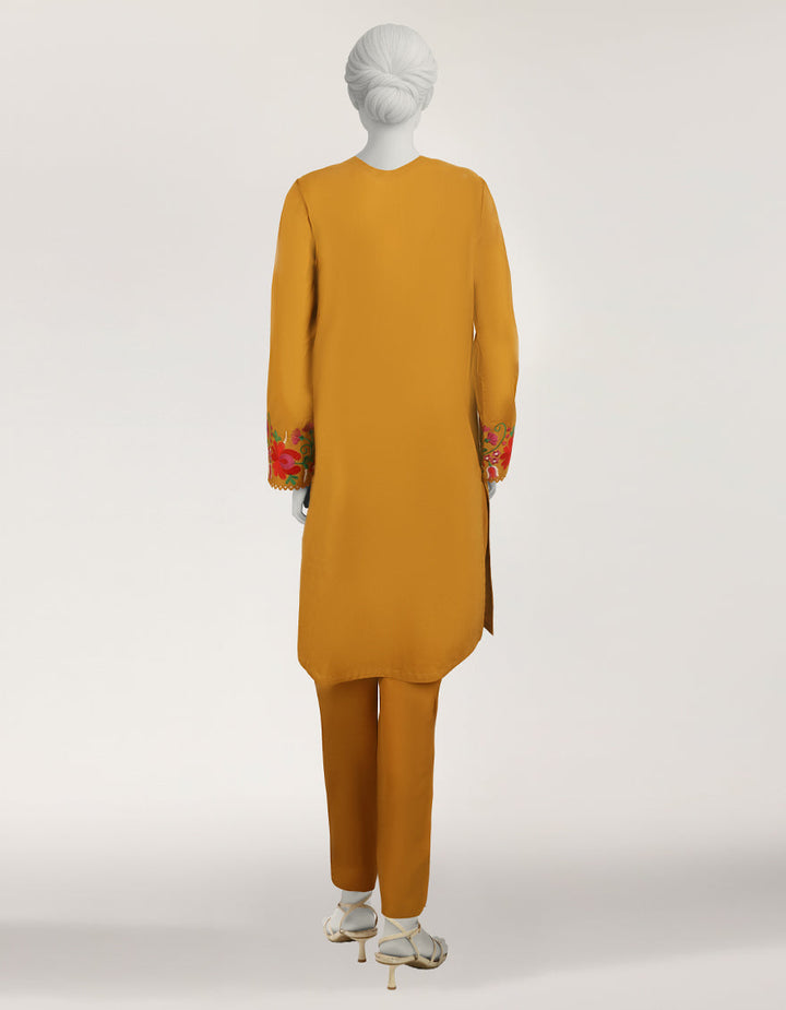 Lawn Mustard Stitched Suit - J. Junaid Jamshed