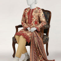 Lawn Multicolor Stitched Suit - J. Junaid Jamshed
