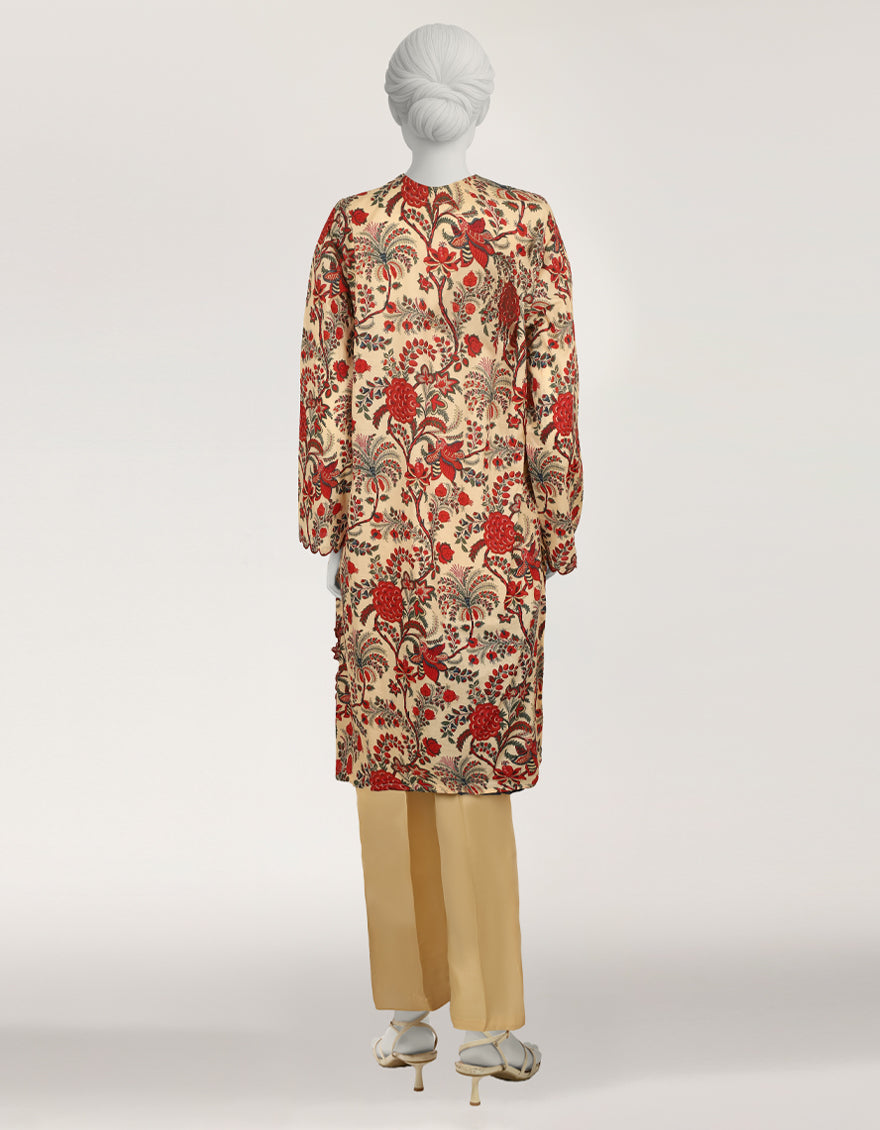 Lawn Multicolor Stitched Suit - J. Junaid Jamshed