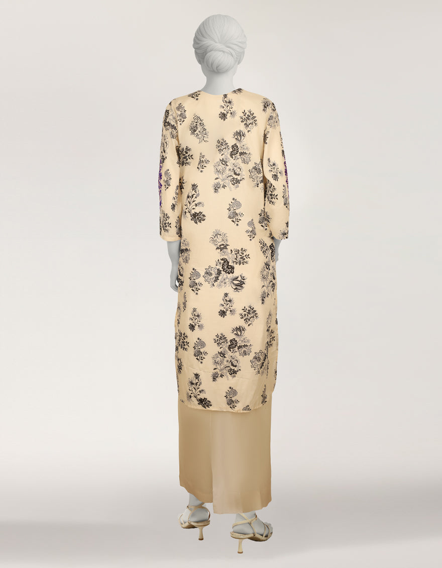 Lawn Beige Stitched Suit - J. Junaid Jamshed