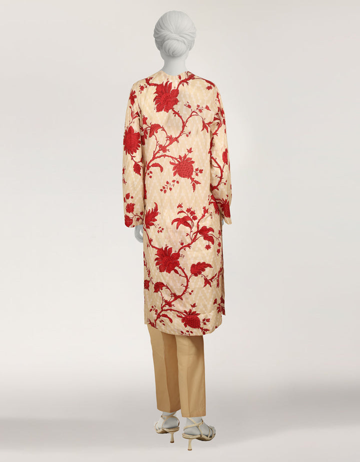 Lawn Beige Stitched Suit - J. Junaid Jamshed
