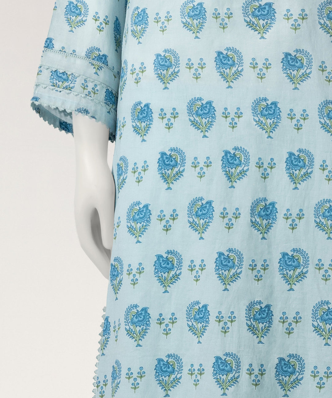 Lawn Sky Blue Stitched Suit - J. Junaid Jamshed