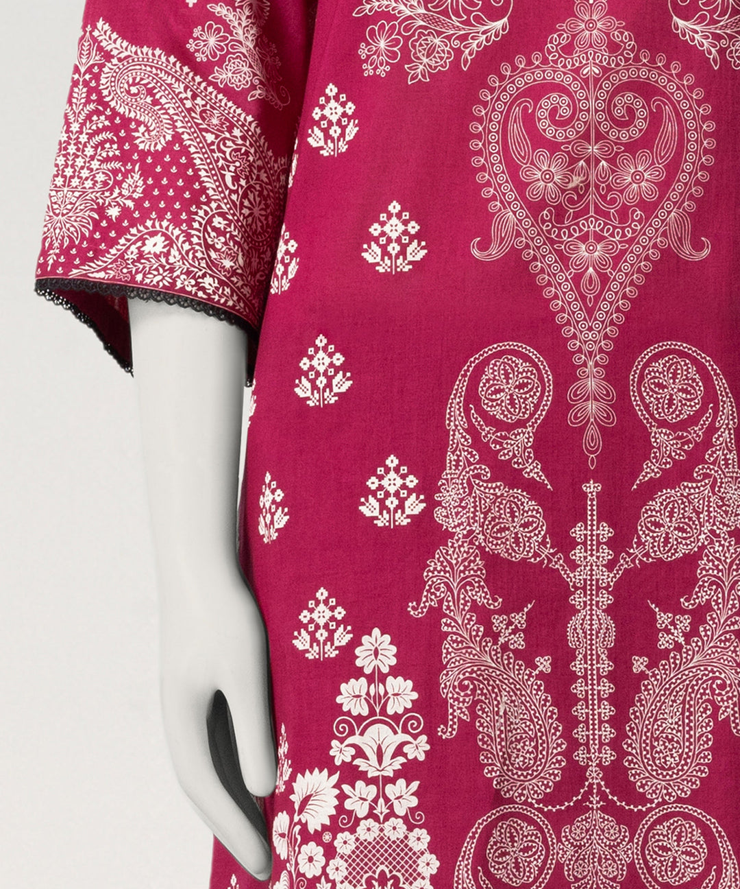 Lawn Pink Stitched Suit - J. Junaid Jamshed