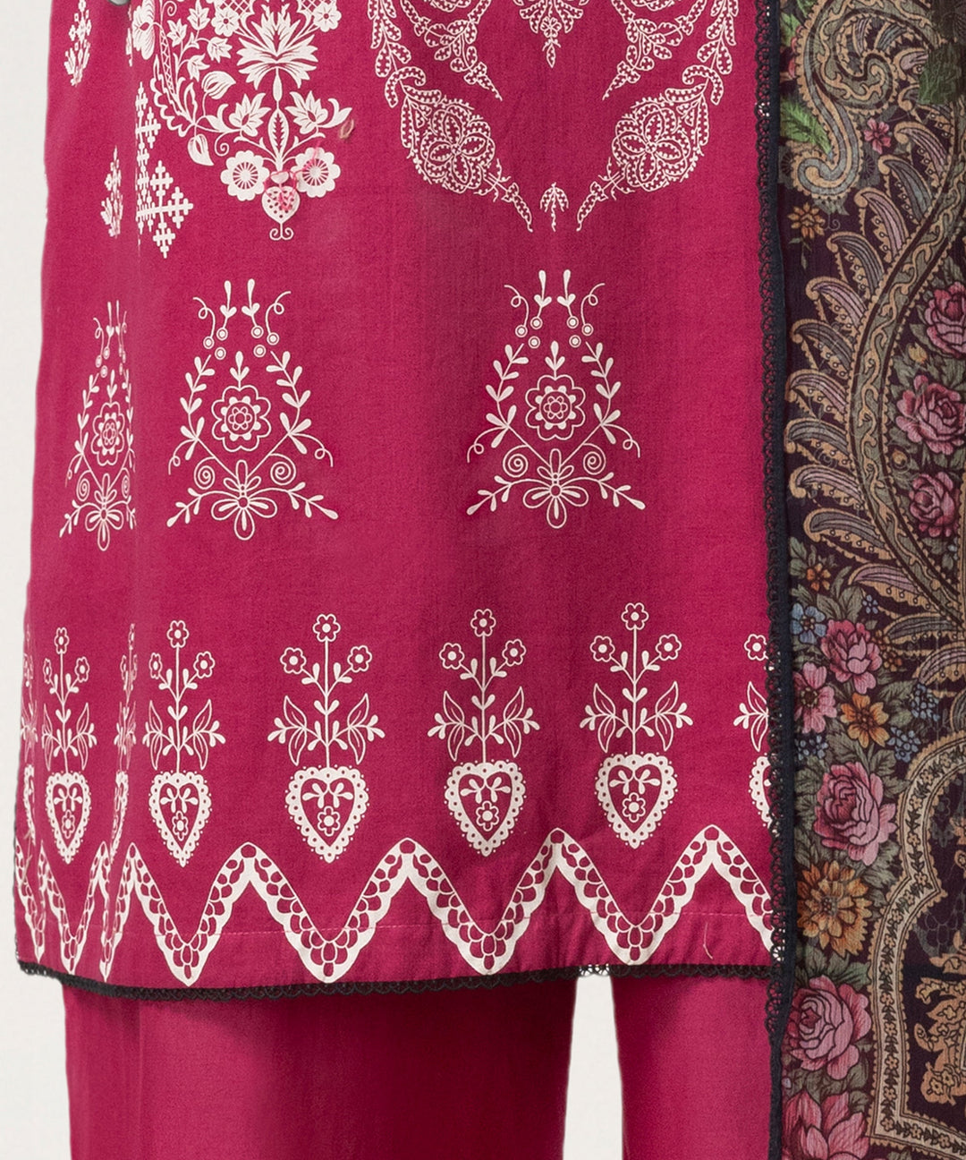 Lawn Pink Stitched Suit - J. Junaid Jamshed