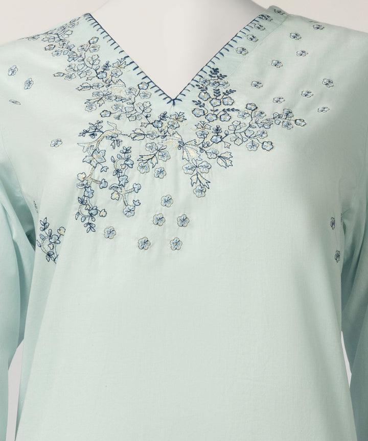 Lawn Light Blue Stitched Suit - J. Junaid Jamshed