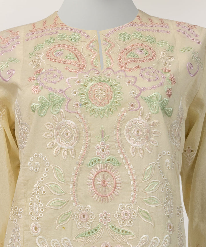 Lawn Yellow Stitched Suit - J. Junaid Jamshed