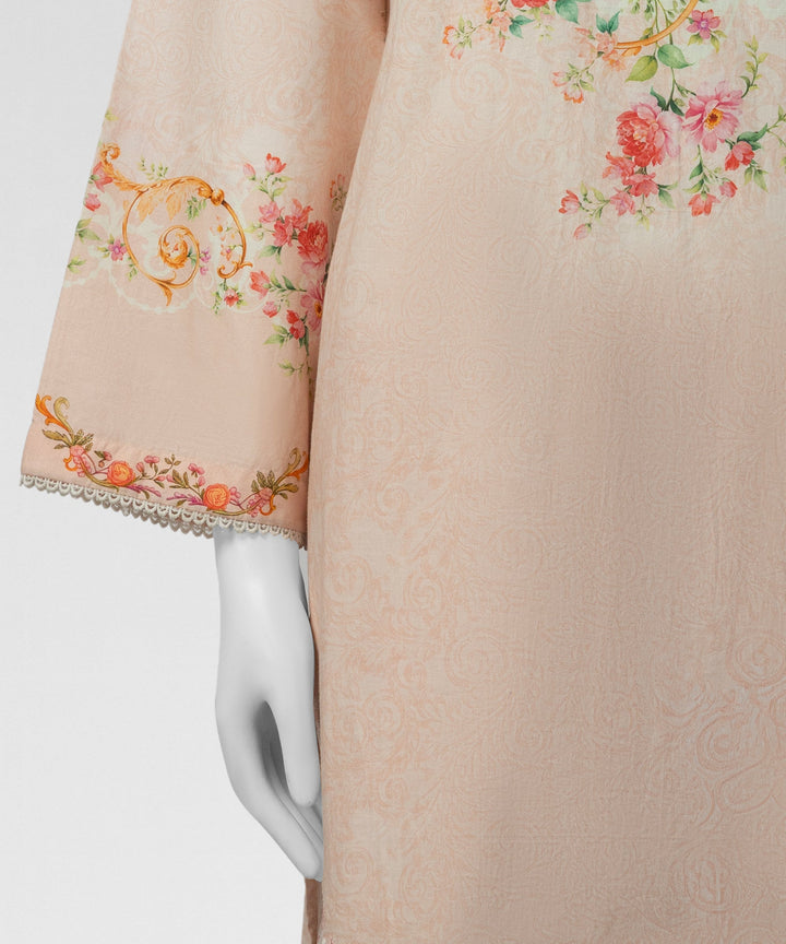 Liminal Peach Stitched Suit - J. Junaid Jamshed