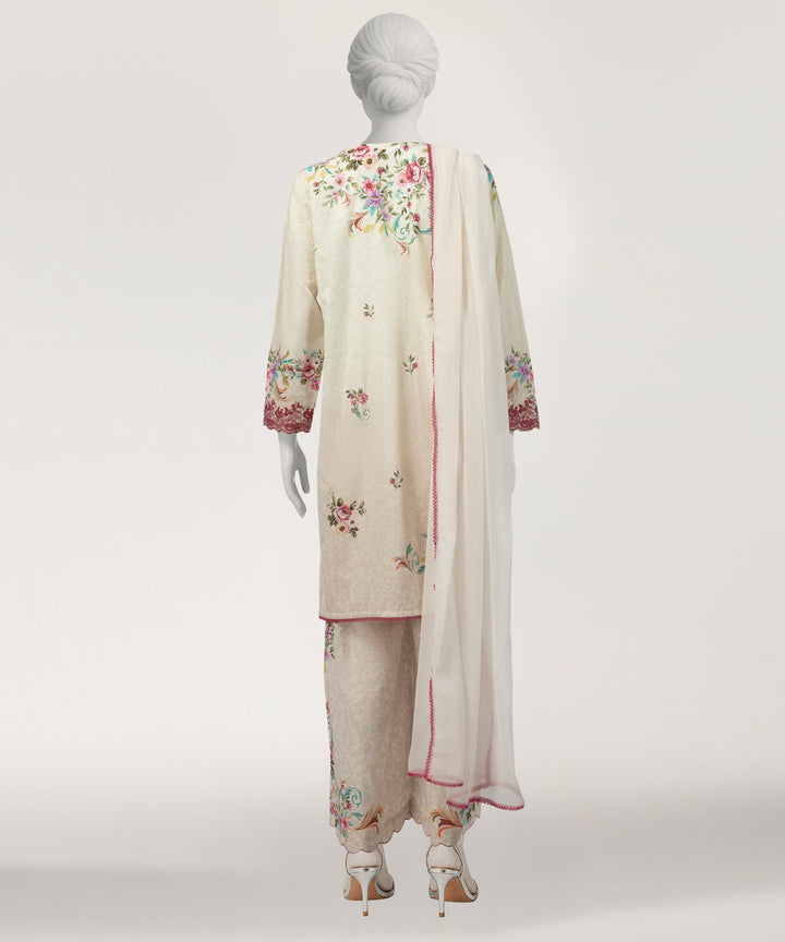 Liminal Ivory Stitched Suit - J. Junaid Jamshed