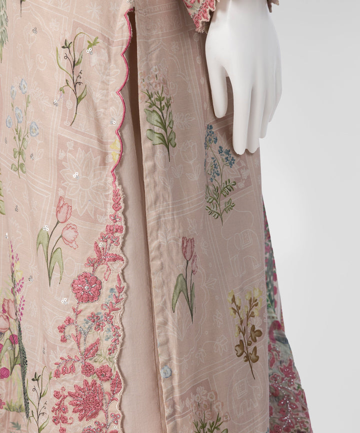 Cotton Viscose Pink Stitched Suit - J. Junaid Jamshed