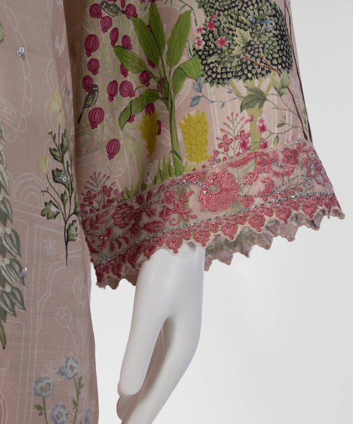 Cotton Viscose Pink Stitched Suit - J. Junaid Jamshed