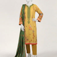 Lawn Yellow Stitched Suit - J. Junaid Jamshed