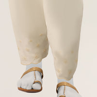 Lawn Off White Shalwar - J. Junaid Jamshed