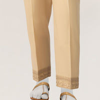 Lawn Beige Trouser - J. Junaid Jamshed