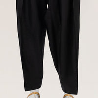 Raw Silk Black Shalwar - J. Junaid Jamshed
