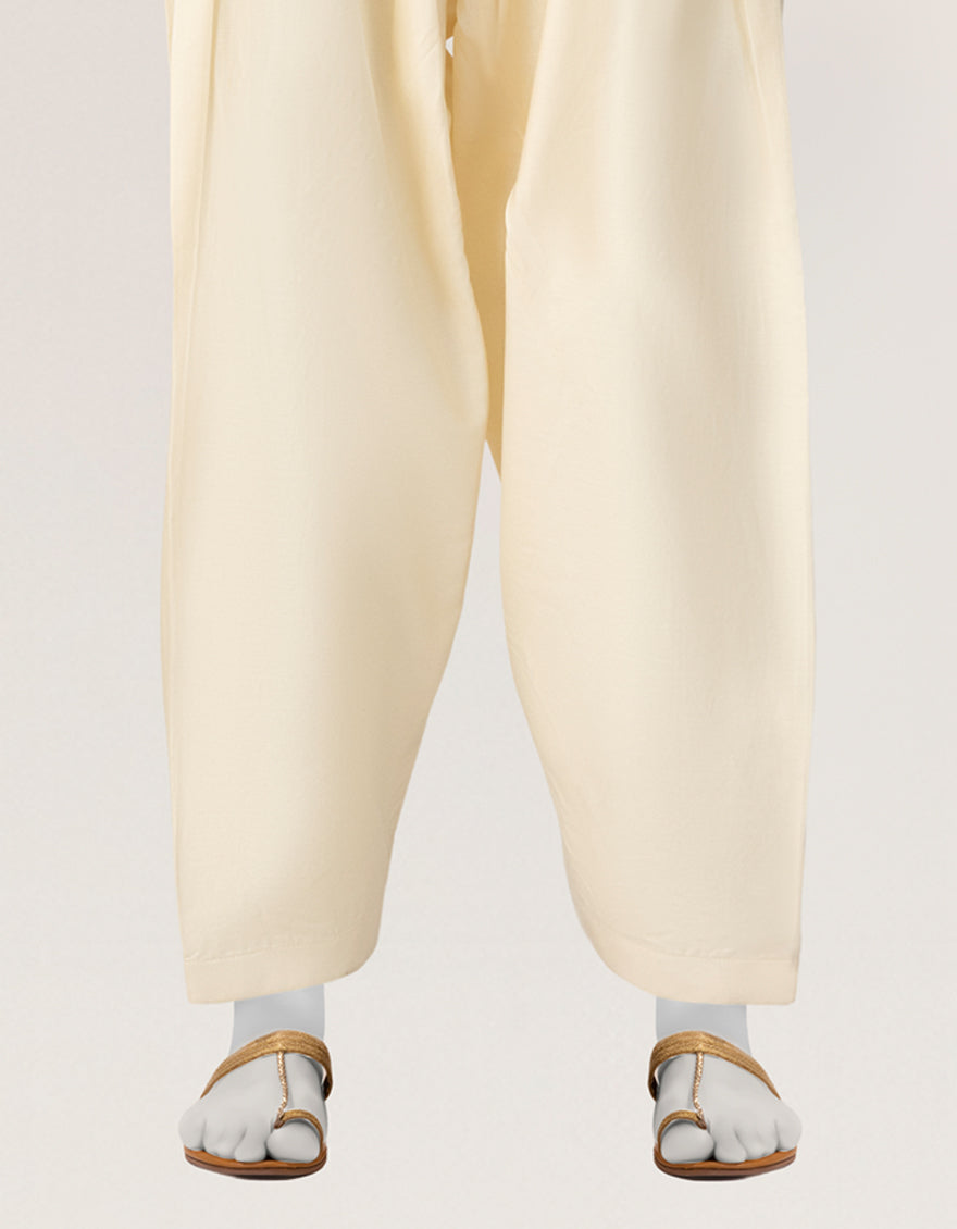 Lawn Off White Shalwar - J. Junaid Jamshed