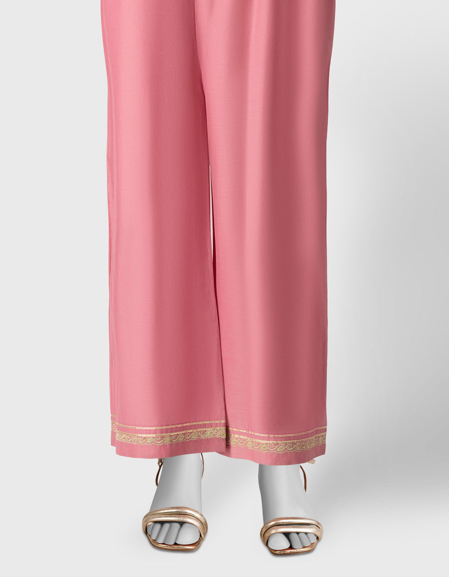 Lawn Pink Trouser - J. Junaid Jamshed