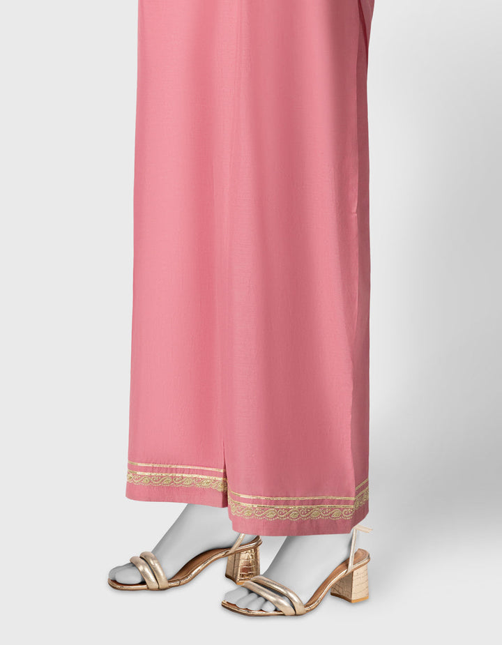 Lawn Pink Trouser - J. Junaid Jamshed