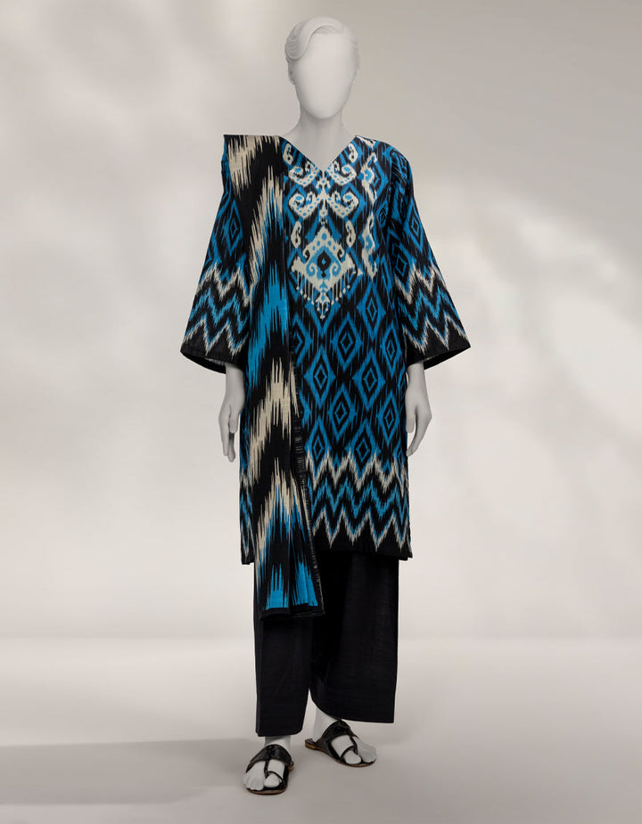 Khaddar Slub Multicolor Unstitched Suit - J. Junaid Jamshed