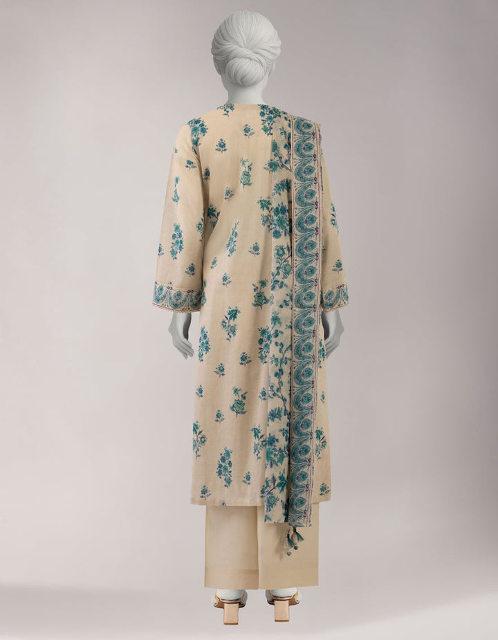 Lawn Multicolor Unstitched Suit - J. Junaid Jamshed