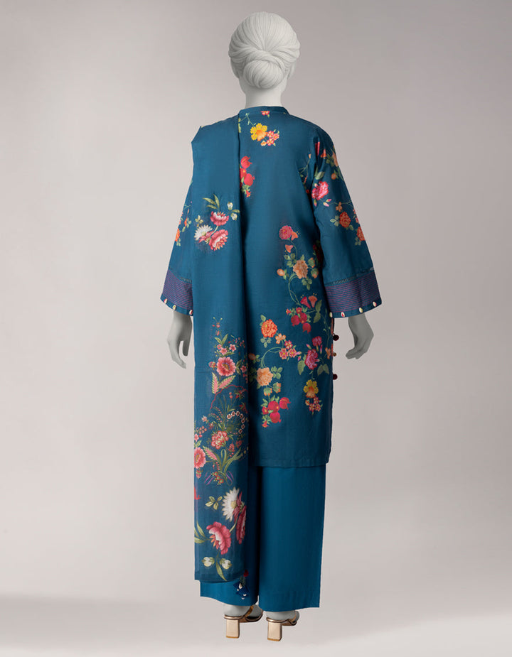 Lawn Multicolor Unstitched Suit - J. Junaid Jamshed