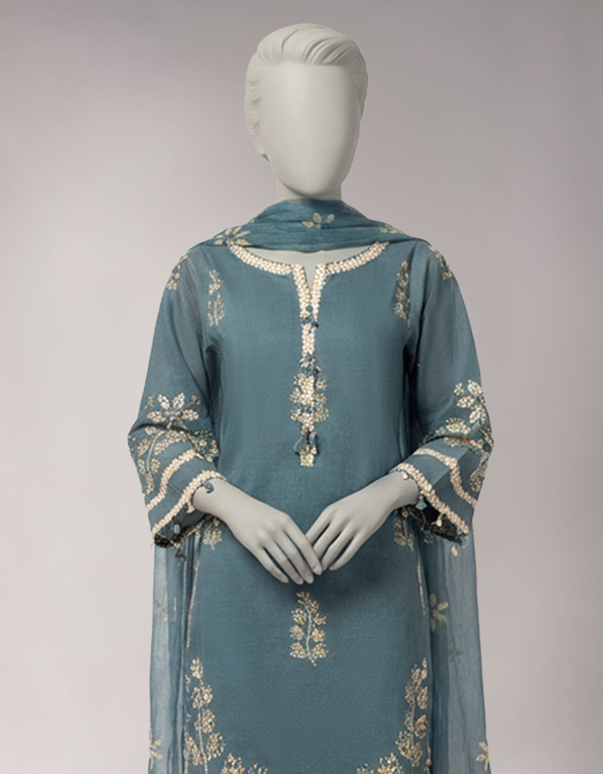 Lawn Multicolor Unstitched Suit - J. Junaid Jamshed