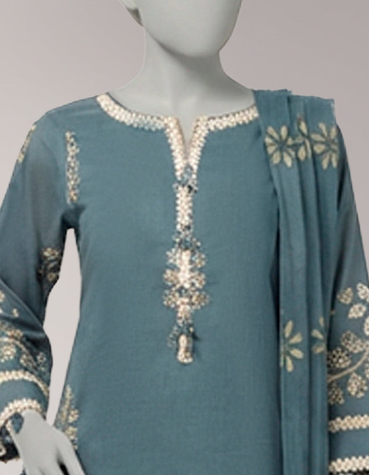 Lawn Multicolor Unstitched Suit - J. Junaid Jamshed