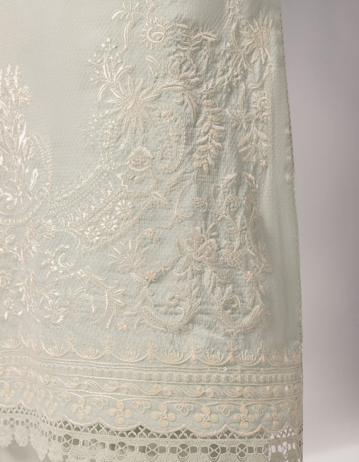 Dobby Green Unstitched Suit - J. Junaid Jamshed