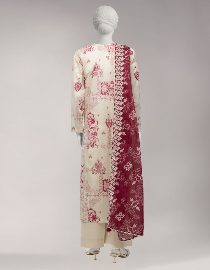 Lawn Multicolor Unstitched Suit - J. Junaid Jamshed