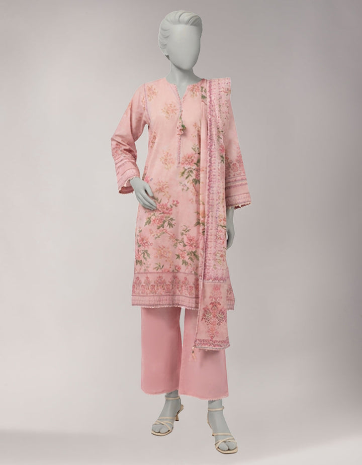 Lawn Multicolor Unstitched Suit - J. Junaid Jamshed