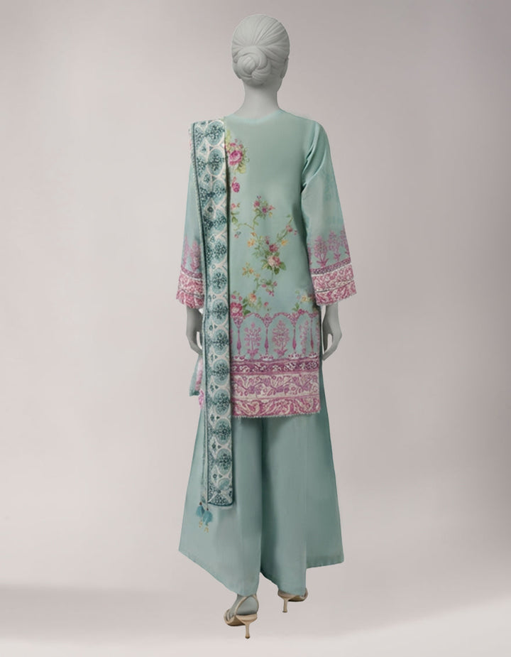 Lawn Multicolor Unstitched Suit - J. Junaid Jamshed