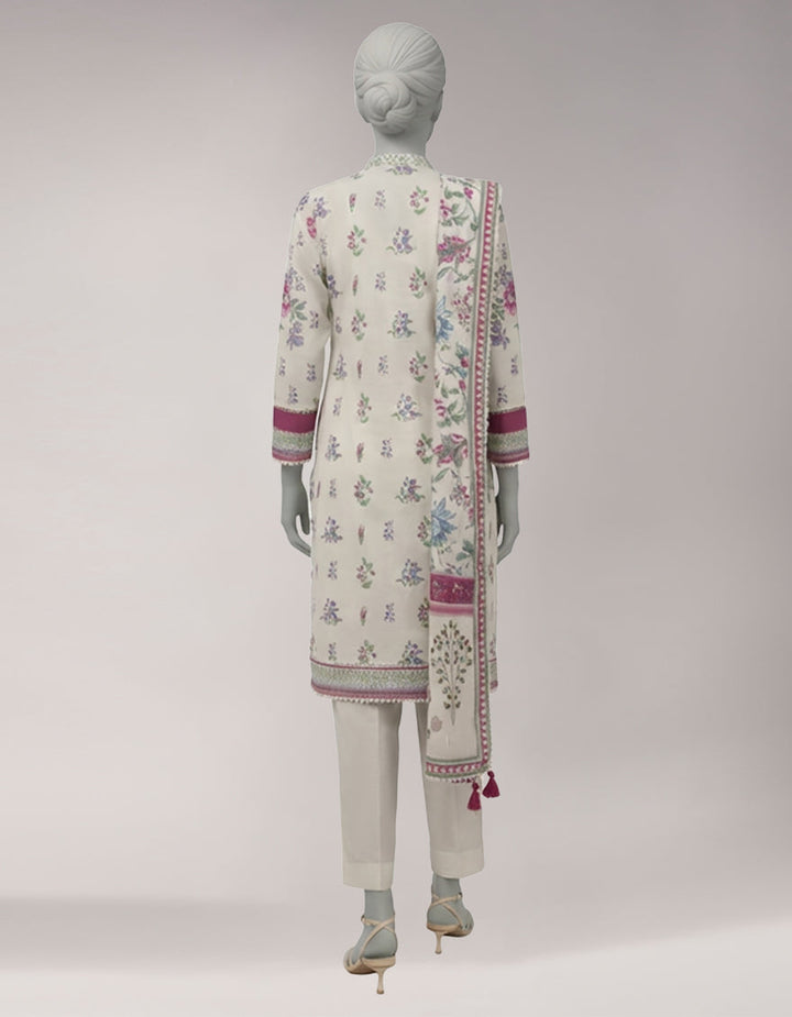 Lawn Multicolor Unstitched Suit - J. Junaid Jamshed