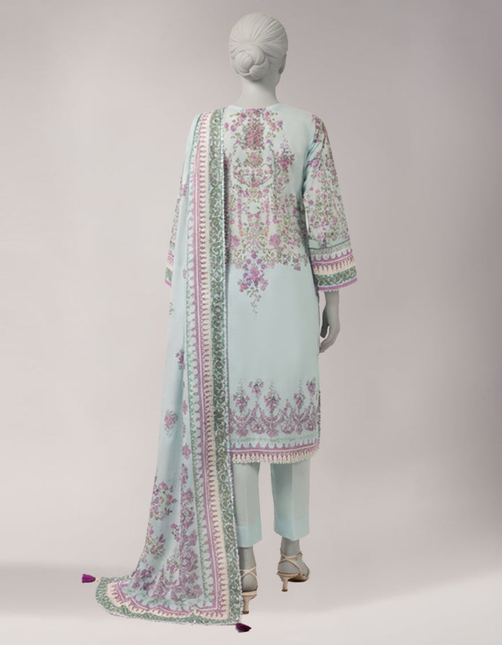 Lawn Multicolor Unstitched Suit - J. Junaid Jamshed