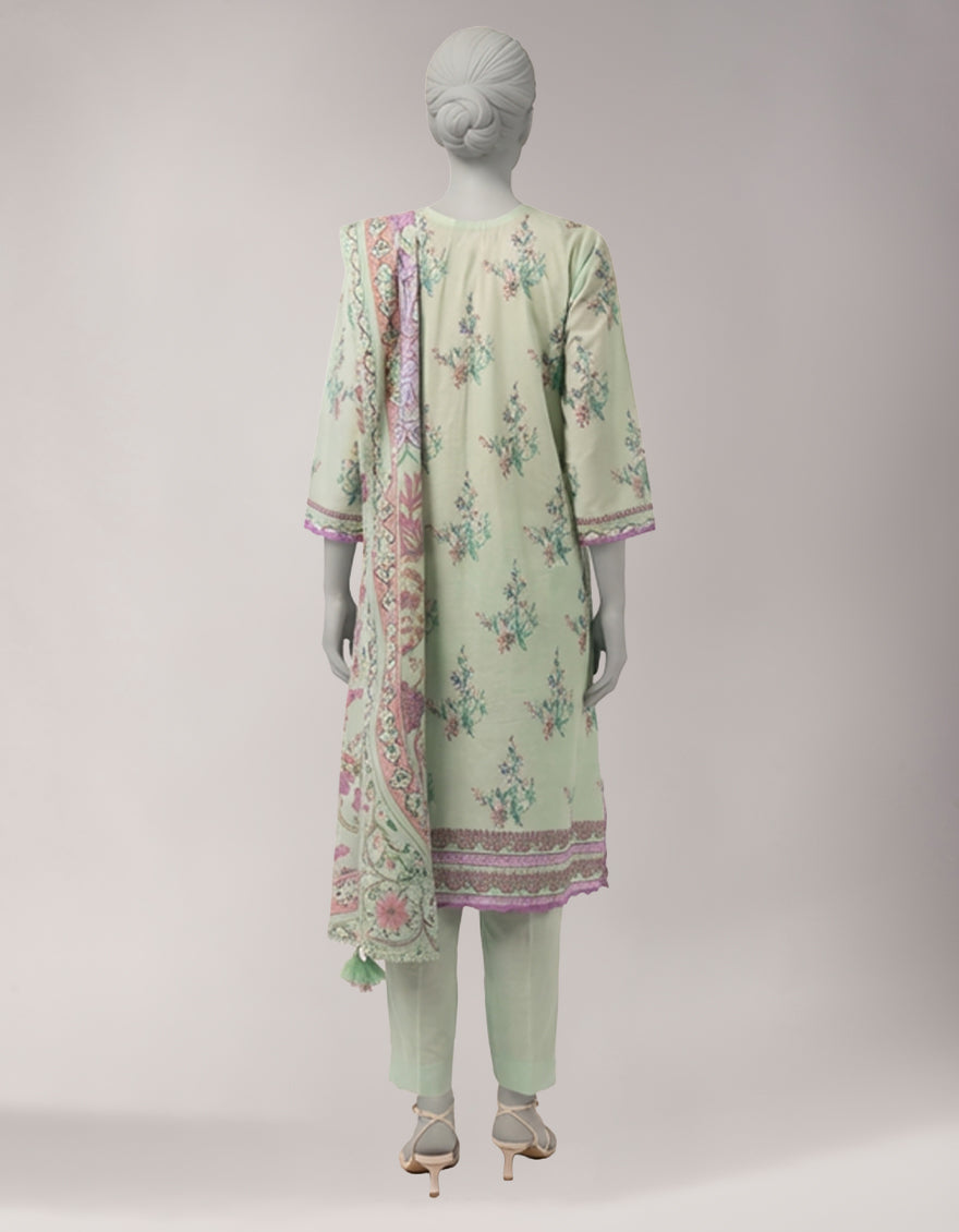 Lawn Multicolor Unstitched Suit - J. Junaid Jamshed