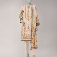 Lawn Multicolor Unstitched Suit - J. Junaid Jamshed