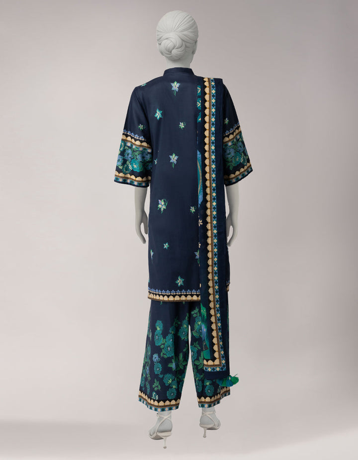 Lawn Multicolor Unstitched Suit - J. Junaid Jamshed