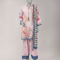 Lawn Multicolor Unstitched Suit - J. Junaid Jamshed