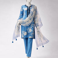 Lawn Multicolor Unstitched Suit - J. Junaid Jamshed
