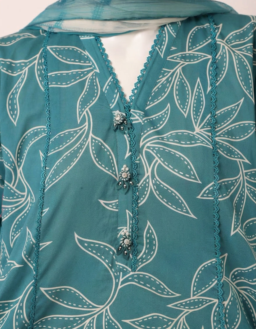 Lawn Multicolor Unstitched Suit - J. Junaid Jamshed