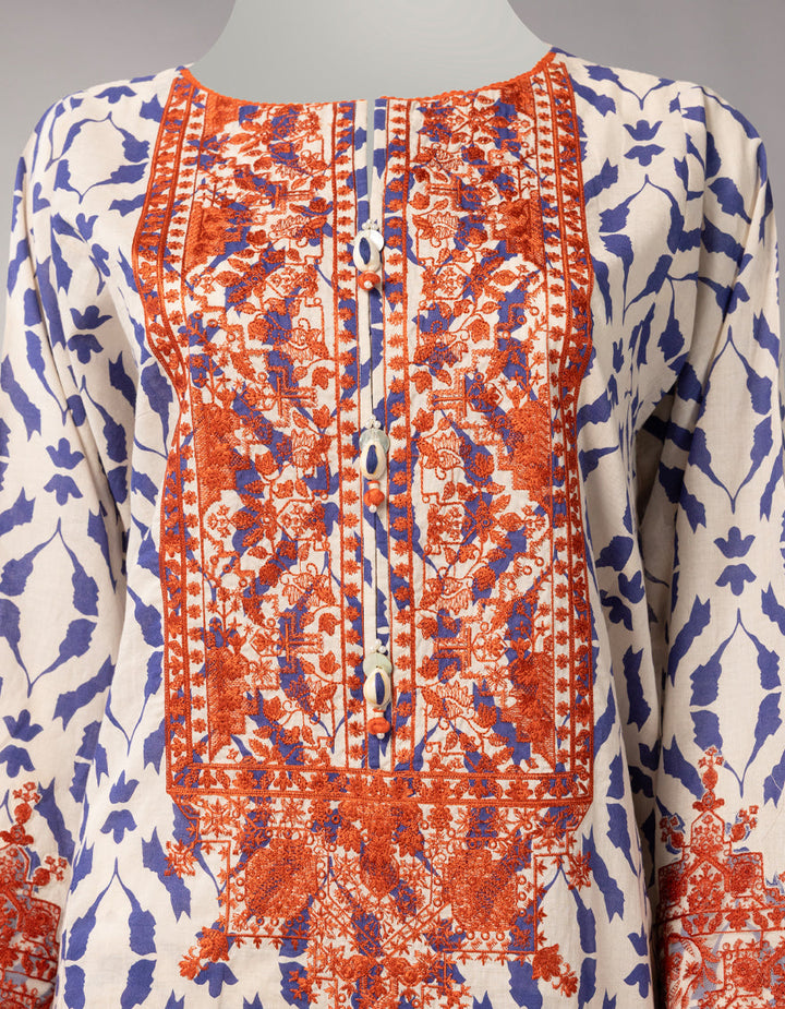 Lawn Multicolor Unstitched Suit - J. Junaid Jamshed