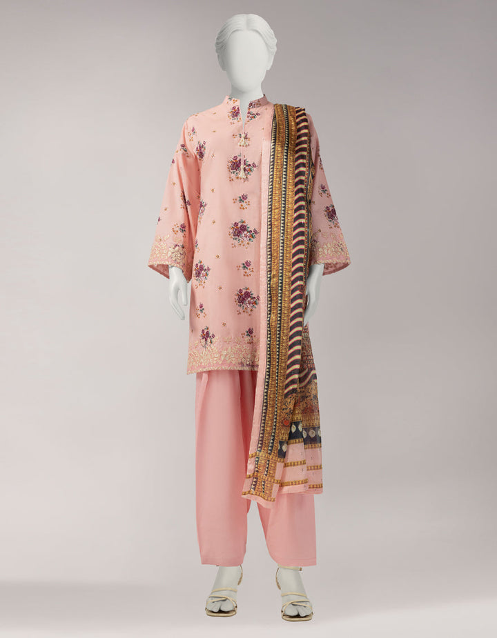 Lawn Multicolor Unstitched Suit - J. Junaid Jamshed